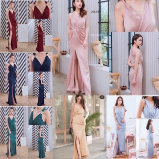 Bs2052 MaxiDress แต่งไหล่ทอง