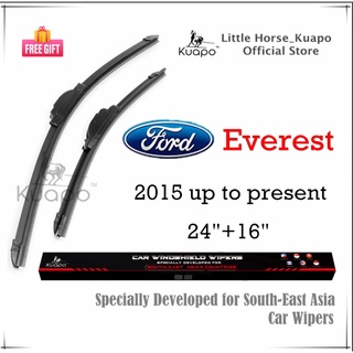 (Kuapo Quality) Ford Everest ชุดใบปัดน้ําฝน ซิลิโคน สําหรับ 2015 to 2022 model EVERST Car Front Window Wipers (แบบกล้วย 2 ชิ้น) โดย Kuapo wifer