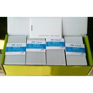 บัตรคีย์การ์ด ชนิดหนา 1.8mm มีรู RFID Card 1.8mm 125 KHz จำนวน 1 ใบ (Read Only) สีขาว, แดง