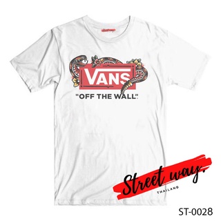 Street way ® เสื้อยืดลาย แนวสตรีท รุ่น Vans [ST-0028]สะดวกสบาย