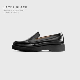 KEEPROAD รองเท้าหนังแท้ Loafers รุ่น Layer Blackใส่ได้ทั้งผู้ชาย ผู้หญิง