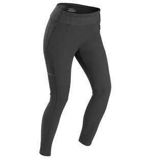 กางเกงเดินป่าผู้หญิง กางเกงขายาว กางเกงเลกกิ้งผู้หญิง FORCLAZ Womens Trek Reinforced &amp; Multipocket Leggings Travel 500