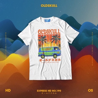 Oldskull Express HD - No.190 เสื้อยืดผช เท่ๆ คอลูกเรือ