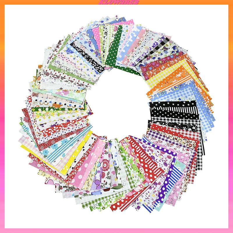 [READY] 100 Pieces Quilting Fabric Fat Quarters Fabric Bundles for DIY Scrapbooking #1