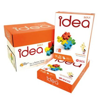 กระดาษถ่ายเอกสารA4 Idea Max 70แกรม (5รีม/ลัง)