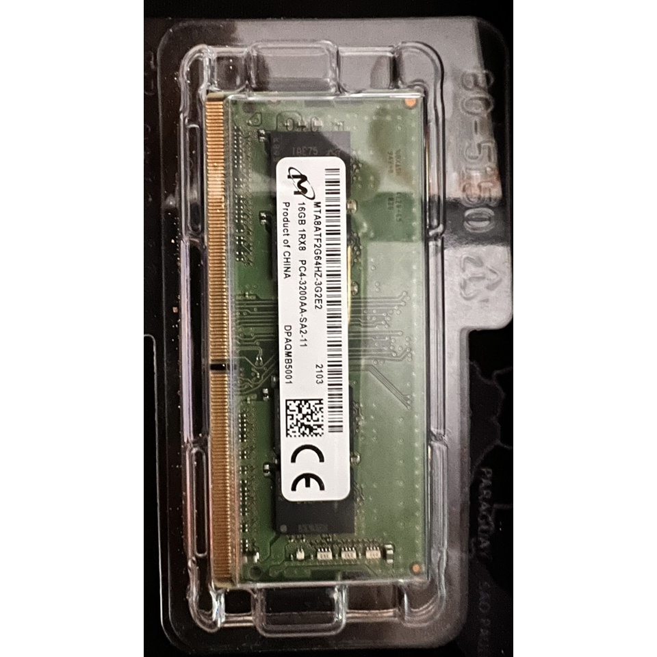 Ram Notebook DDR4 16GB Bus3200 มือสองสภาพสวยใช้ปกติ (Micron)
