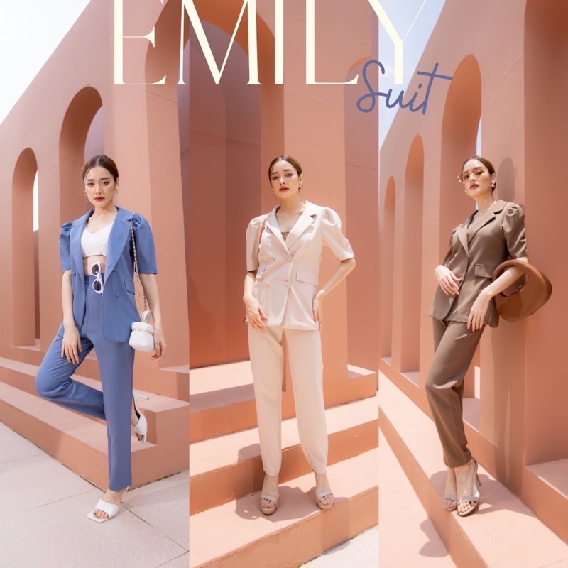 ลดวันเดียว เซ็ทสูท Rocky candy: Emily สีน้ำตาล รุ่นใหม่ size S ของใหม่ค่ะ