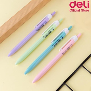 ปากกาลูกลื่นหมึกน้ำเงิน ด้ามพาสเทล 0.7mm.ด้ามพาสเทลQ03336Deli**แพ็ค1ด้าม**