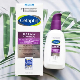 เซตาฟิล มอยส์เจอร์ไรเซอร์สำหรับผิวหน้า กันแดด Pro Derma Control Oil Absorbing Moisturizer SPF 30, 118mL (Cetaphil®)