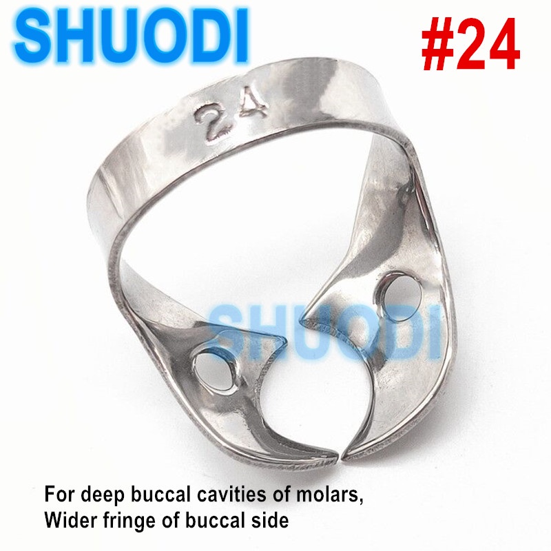 Dental Rubber Dam Holder Dental Rubber Dam Clamp Clip #24 for For deep buccal cavities of molars
