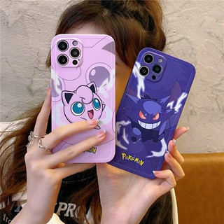 เคสไอโฟน เคสซิลิโคน สำหรับ iPhone 14 Pro Max iPhone 14 Pro Max iPhone 13 Pro Max iPhone 12 Pro Max iPhone 11 Pro Max iPhone X XR XS Max Creative Cartoon Pokemon เก็นการ์ Gengar &amp; Jigglypuff Soft Silicone Case