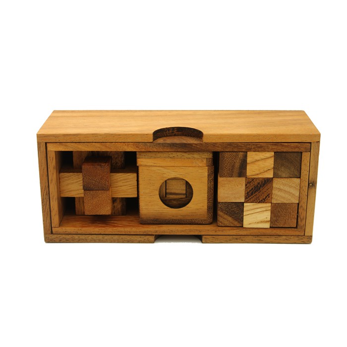 ของเล่นไม้ 3 เกมส์ในกล่อง (3 games in a wooden box)