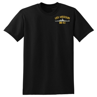 [S-5XL] เสื้อยืด USS Missouri BB-63 ใหม่ เสื้อยืด คอกลม แขนสั้น ผ้าฝ้าย แฟชั่นฤดูร้อน สําหรับผู้ชาย ไซซ์ S-3XL