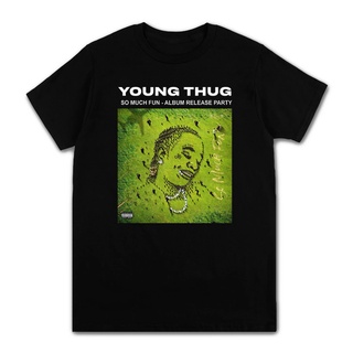 เสื้อยืดโอเวอร์ไซส์เสื้อยืด พิมพ์ลายกราฟฟิค แร็ปเปอร์ Young Thug สไตล์ฮิปฮอป เข้าได้กับทุกชุด สําหรับผู้ชายS-3XL