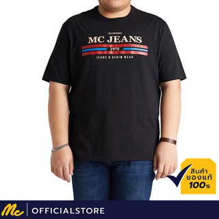 Mc Jeans เสื้อยืดผู้ชาย MTTZ292 แขนสั้น Mc Plus สีดำ