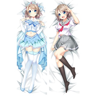 Lovelive! ขนาด 60x180 ซม.แสงแดด !! ปลอกหมอน พิมพ์ลายอนิเมะ Watanabe You Dakimakura สองด้าน สําหรับห้องนอน