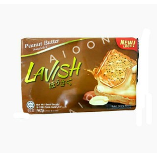 Lavish Crackers &amp; Sandwich...แครกเกอร์แซนวิชด์สอดไส้เนยถั่ว...1 ห่อ (162 กรัม)