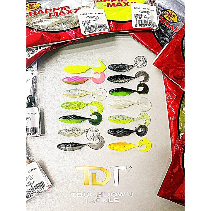 BASSPROSHOPS CURLY TAIL MINNOW 2 นิ้ว โล๊ะ ค้าบ
