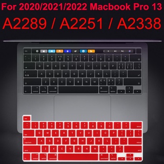 แผ่นซิลิโคนครอบแป้นพิมพ์ สําหรับ Macbook Pro M2 M1 13 นิ้ว A2338 A2251 A2289 2021 2022