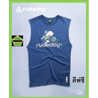 rudedog เสื้อแขนกุดชาย  รุ่น Surf สีดีฟซี