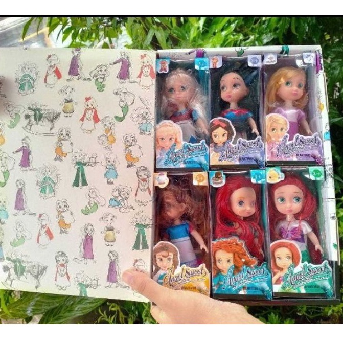 🔥พร้อมส่ง🔥 ตุ๊กตาเจ้าหญิงดิสนีย์ เซต6ตัว ตุ๊กตาเจ้าหญิง ดิสนีย์ Disney เปลี่ยนชุดได้