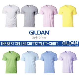 Gildan เสื้อยืดคอกลม ผ้าฝ้าย แบบนิ่ม สีพื้น สําหรับผู้ใหญ่ ทุกเพศ 63000 กลุ่ม B