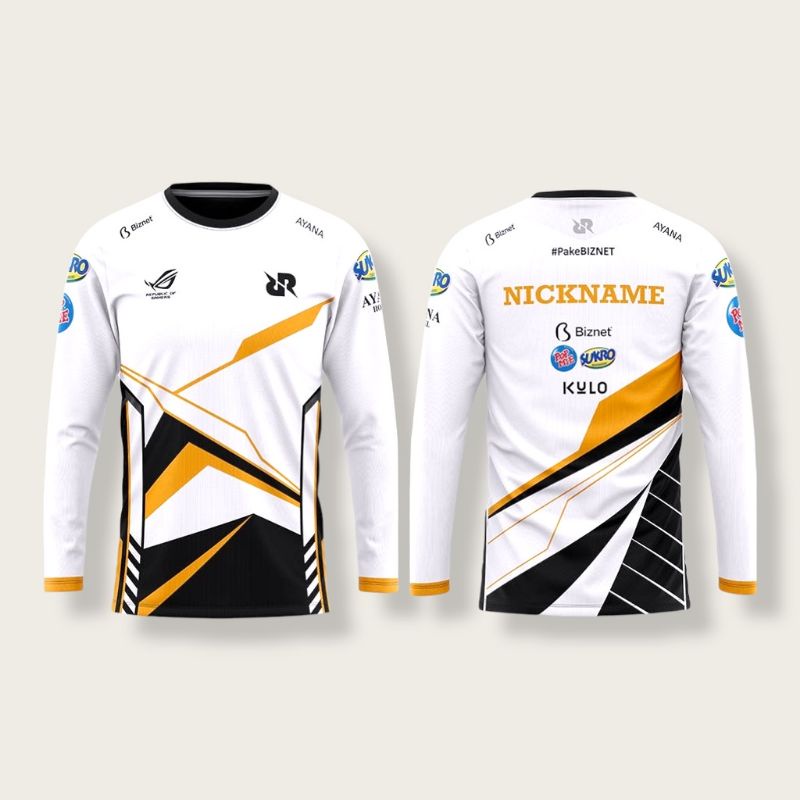 RRQ 2022 LONGSLEEVE JERSEY ฟรี NICKNAME / RRQ 2022 เกม MOBILE LEGENDS PUBG JERSEY