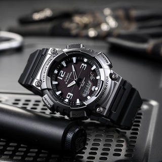 Casio Standard รุ่น AQ-S810W-1A4V  นาฬิกาข้อมือผู้ชาย สายเรซิ่น Solar Power - มั่นใจ ของแท้ 100% ประกัน 1 ปีเต็ม