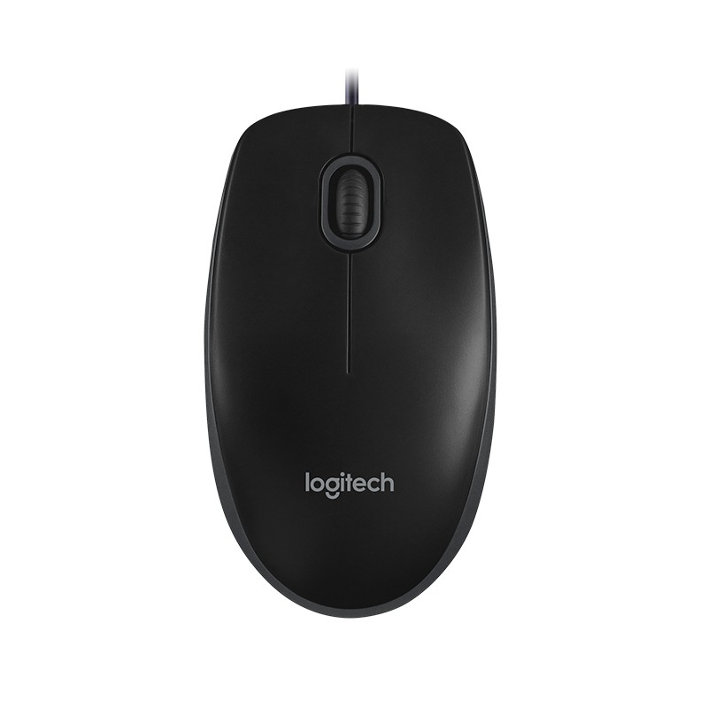 เมาส์ Logitech B100 Optical Mouse Black (USB) เมาส์ทำงาน สำนักงาน