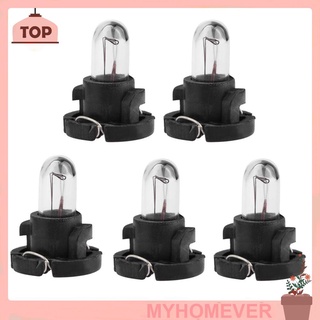 Myhomever หลอดไฟ T4 12V สําหรับติดตกแต่งภายในรถยนต์ 5 ชิ้น