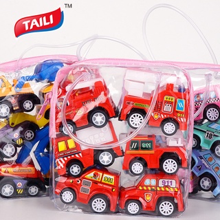 TAILI 6 ชิ้น/1 ถุง รถของเล่น ของเล่น ของเล่นเด็ก รุ่นรถมินิ ของขวัญเด็กๆ