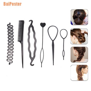 Baipester (~) เครื่องมือหวีถัก สําหรับจัดแต่งทรงผม 6 ชิ้น