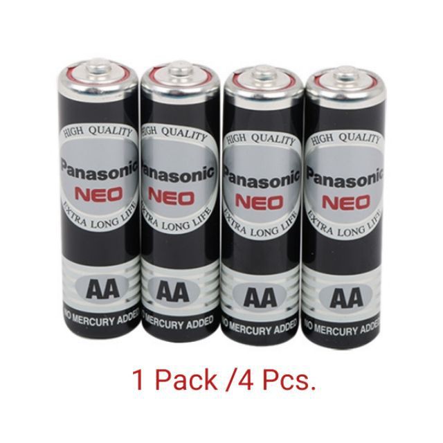 Panasonic ถ่าน NEO สีดำ (R6NT/4SL) Battery AA 4 ก้อน /1 แพค