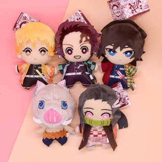 Hot! Anime Demon SlayerNezuko Tanjiro Zenitsu Giyuu Inosuke ตุ๊กตา Plush Doll Toy 15cm Pendant