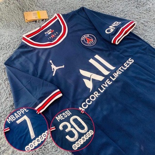 เสื้อบอล ปารีส Home เหย้า เกรดแฟนบอล 2021/22 Paris  Full Option พร้อมอาร์มเบอร์ชื่อนักเตะ พรีเมียร์ลีค