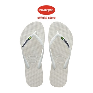 Havaianas รองเท้าแตะ บราซิล แบบบาง สีขาว สําหรับผู้หญิง