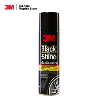 3M Black &amp; Shine ผลิตภัณฑ์โฟมทำความสะอาดและเคลือบเงายางรถยนต์ ขนาด 440 ml.