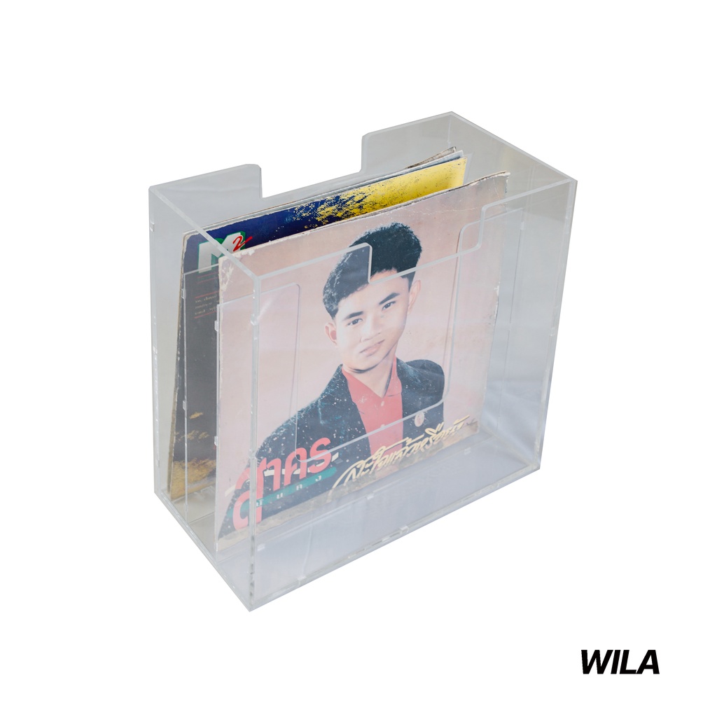 กล่องใส่แผ่นเสียง กล่องใส่แผ่นไวนิลอะคริลิค Vinyl Record Storage Box By WILA