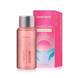 Meditamin Sunset In Jeju Face &amp; Body Oil 70ml.ออยบำรุงผิวจากเกาหลี