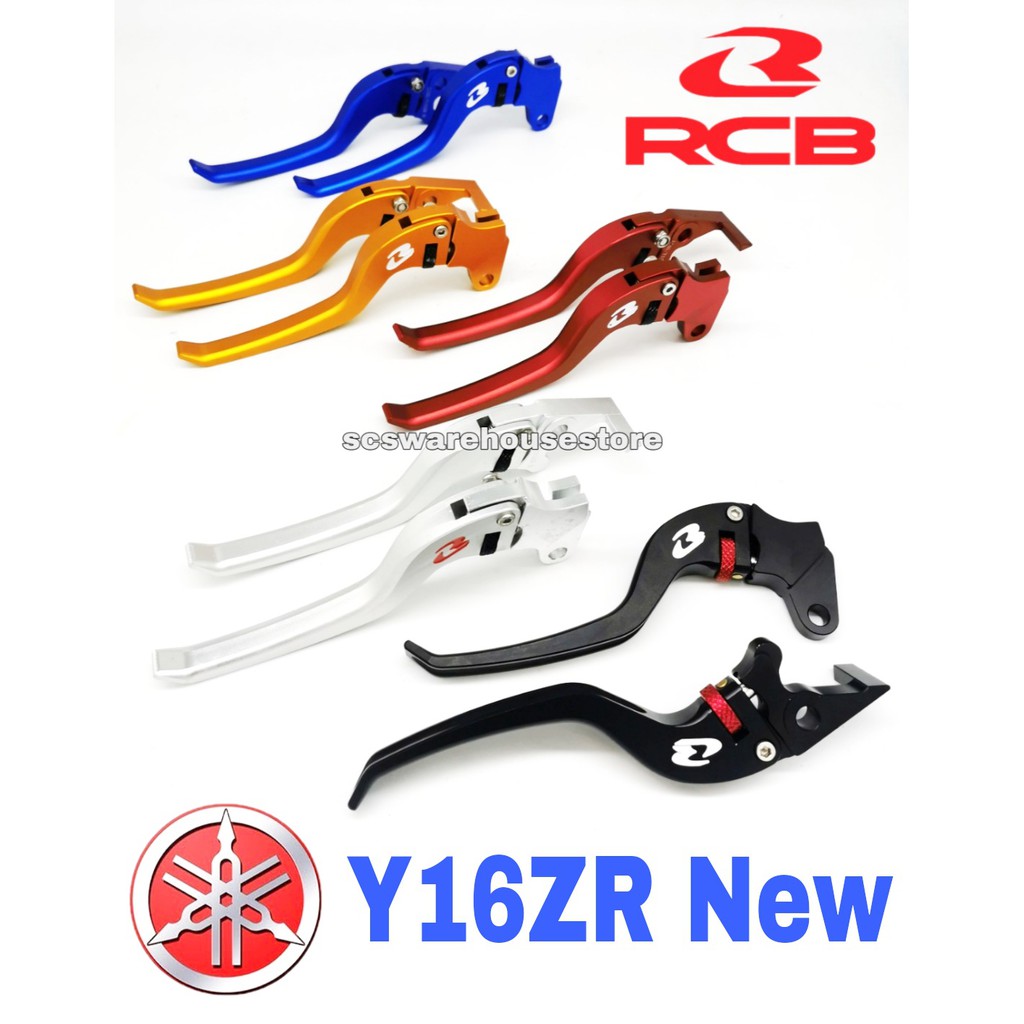 RCB ชุดคันเบรคและคลัทช์ Yamaha Y16ZR Alloy Racing Boy Y16 อุปกรณ์เสริมฝาครอบไอเสียทองสีฟ้าเงินสีดําสีแดง