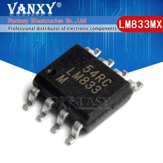 ชุดชิ้นส่วนอิเล็กทรอนิกส์ LM833M SOP-8 LM833MX SOP8 LM833 SOP 10 ชิ้น