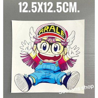 สติกเกอร์สูญกาศ ติดแผ่นป้ายภาษี พรบ. รถยนต์ #arale นั่ง