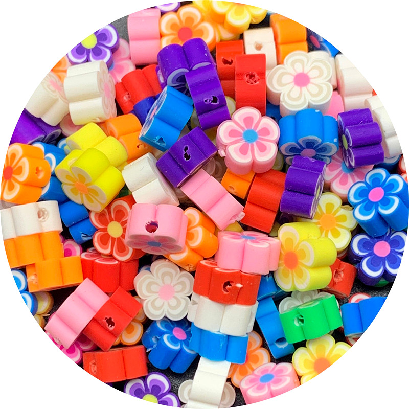 สร้อยข้อมือลูกปัด Polymer Clay ขนาด 10 มม . 50 ชิ้น
