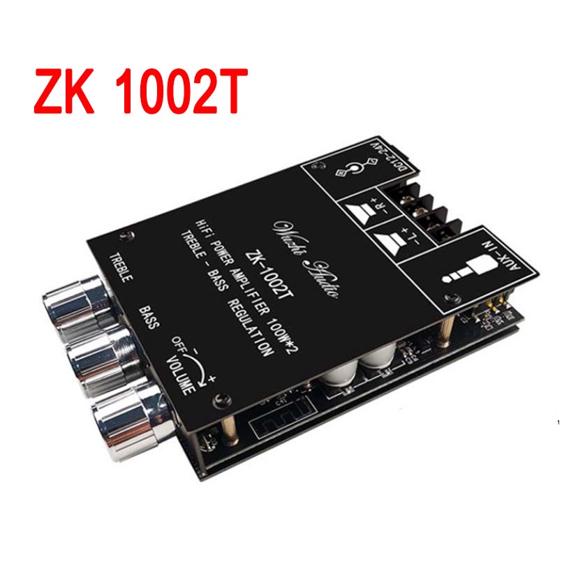 Wuzhi audio แอมป์จิ๋ว ZK 1002T 1602t บลูทู ธ 5.0 ซับวูฟเฟอร์เครื่องขยายเสียง กำลังขับ 2*100W amplifier แอมจิ๋ว