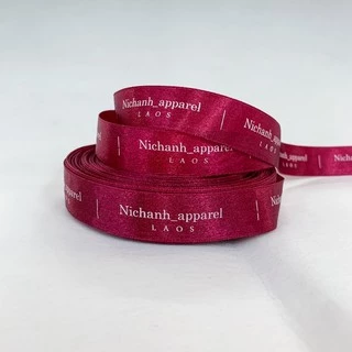 ป้ายสกรีน เนื้อริบบิ้นซาติน(สั่งทำ15-20วัน)