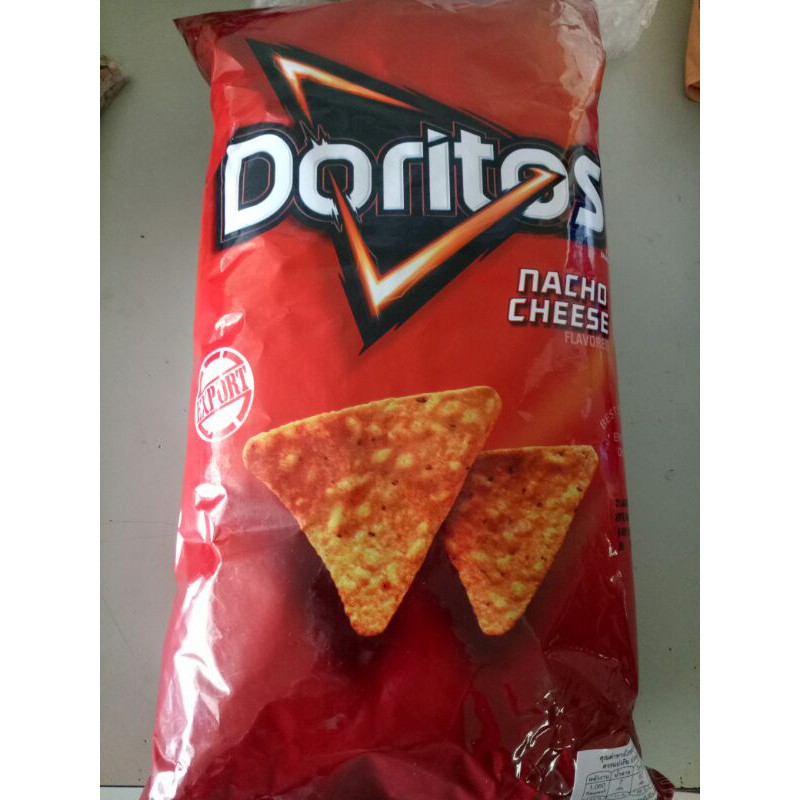 Doritos Nacho Cheese Tortilla Chips ข้าวโพด ชนิดแผ่น  อบกรอบ รสเนยแข็ง โดริโทส 198 กรัม