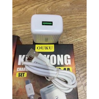 OUKUหัวชาร์จ+สายชาร์จ แจ็ก Micro Adepter Fast Charge 2.4A (แท้100%)