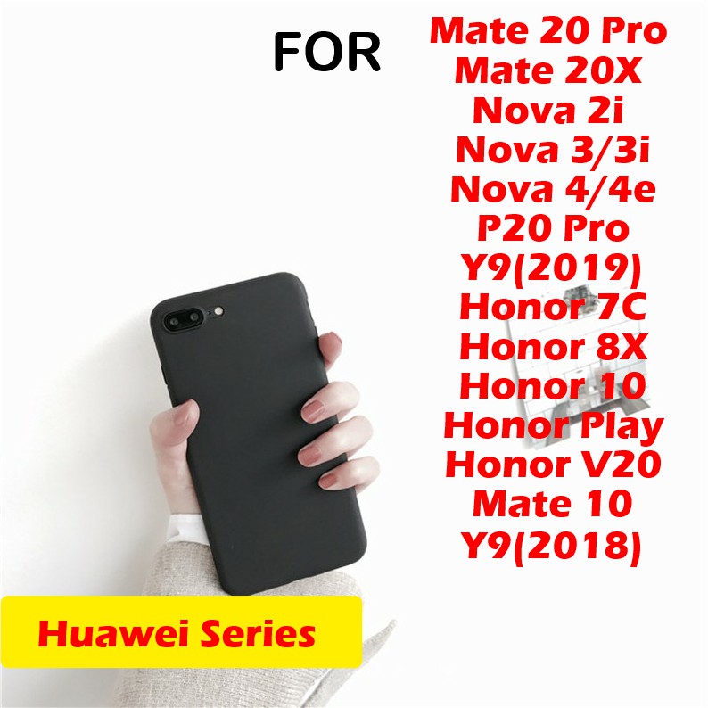 Honor 7C/8X/10/Play/V20 Mate10/20 Pro/20X Nova 2i/3i/4/4e P20Pro Y9(/2018/19) Matte Anti ลายนิ้วมือ 