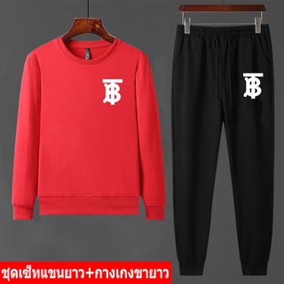 BK381-O+AA346 ชุดเซ็นหน้าหนาว เสื้อแขนยาวคู่กางเกงขายาว size 32-46