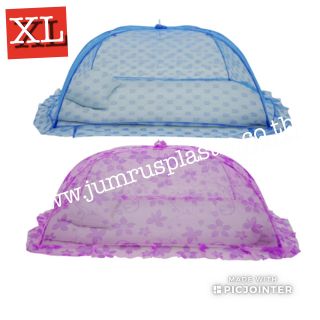 มุ้งครอบ XL พิมพ์คละสี ตราสิงห์เเดง